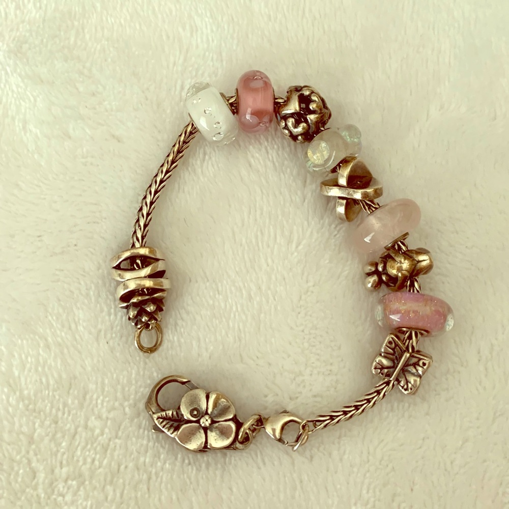 Trollbeads beautiful bracelet and beads